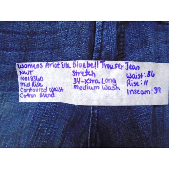 Ariat BlueBell Ella Wide Flare Trouser Jeans Denim Womens Size 34XL (36x37) - Picture 4 of 13